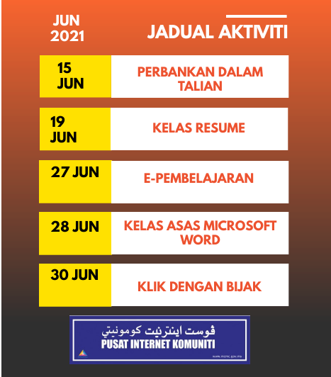 JADUAL OGOS 2021